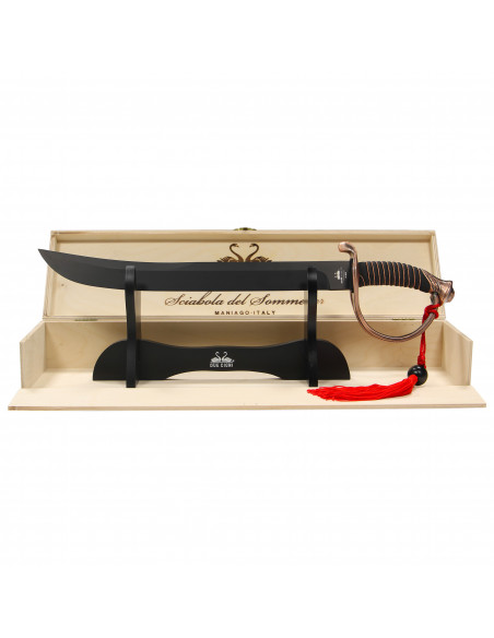 Personalised Sommelier Saber| Black Blade | oohwine.com