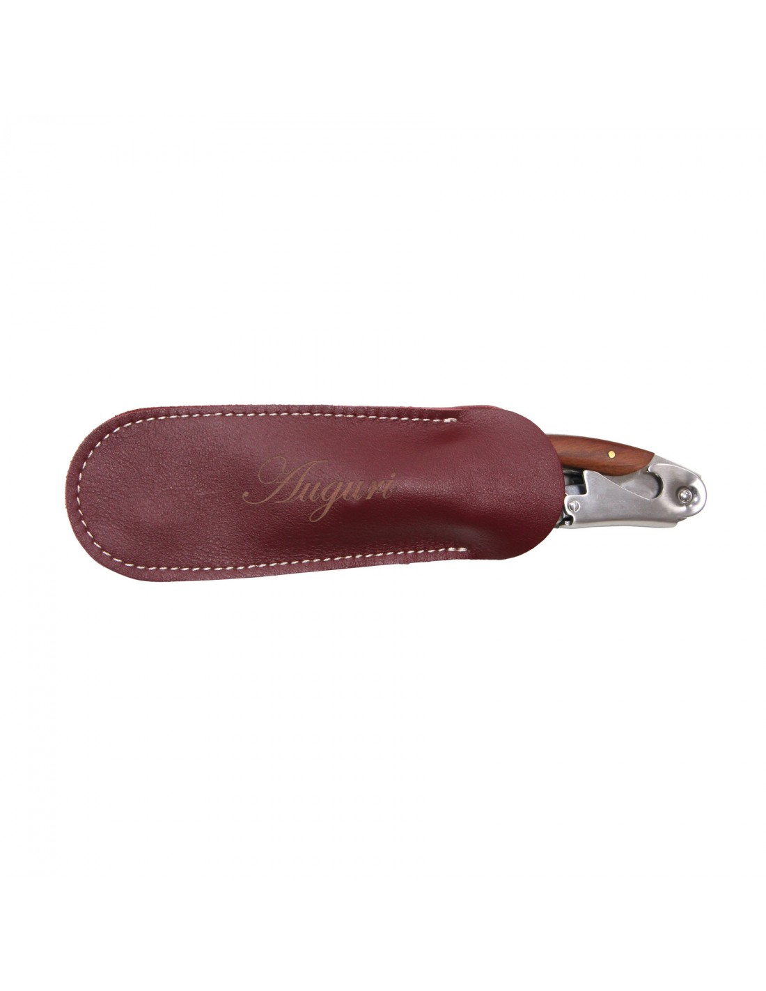 Personalised Corkscrew Leather Case | oohwine.com