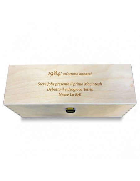 PERSONALIZED WOODEN WINE BOX - 1 BOTTLE - ILVA