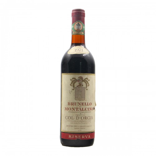BRUNELLO DI MONTALCINO RISERVA 1971 TENUTA COL D'ORCIA Grandi Bottiglie