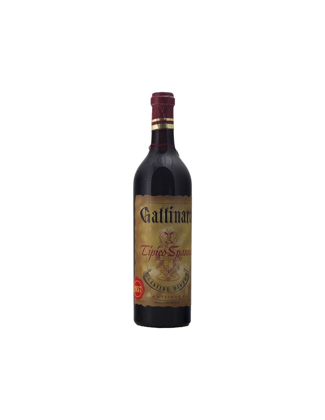 GATTINARA TIPICO SPANNA 1957 CANTINE DIVER Grandi Bottiglie