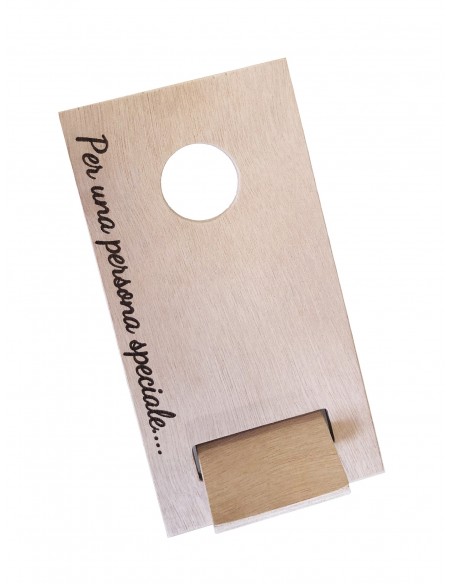 Espositore per bottiglia vino pregiato personalizzato in legno WINE ATTACH Grandi Bottiglie