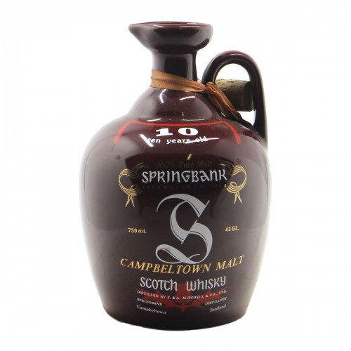 WHISKY CAMPBELTOWN SINGLE MALT 10 YERS OLD OLD CERAMIC NV SPRINGBANK Grandi Bottiglie