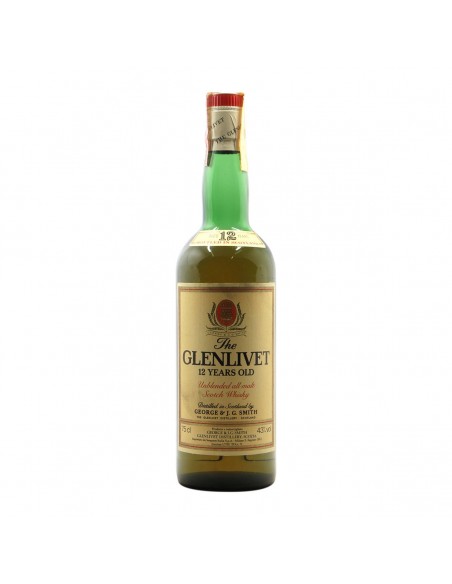THE GLENLIVET 12 YEARS OLD UNBLENDED ALL MALT SCOTCH WHISKY 43 NV GEORGE & i.g. SMITH LIMITED