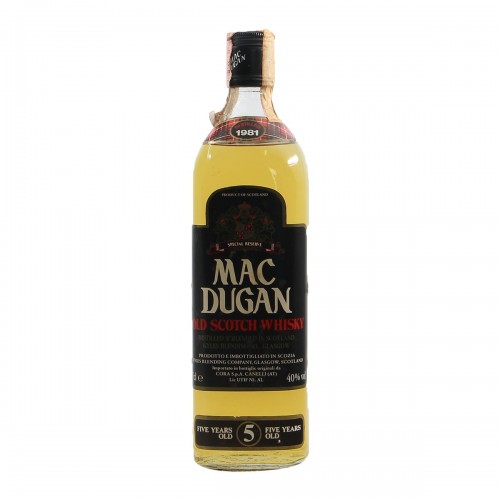 MAC DUGAN OLD SCOTCH WHISKY 5 Y DIST. 1981 KYLES BLENDING COMPANY Grandi Bottiglie