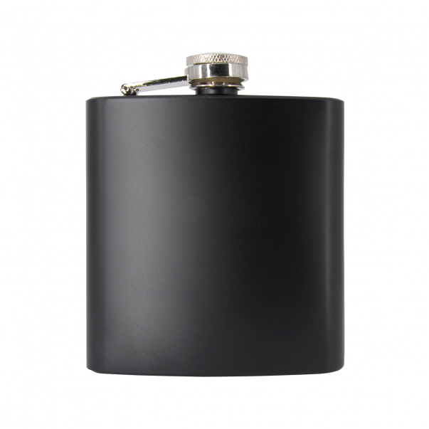 Custom Engraved Liquor Black Flask | oohwine.com