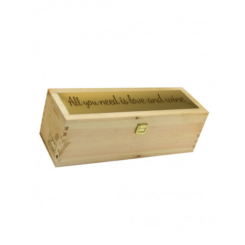 Cassetta in legno per vino personalizzata con targa in metallo Mozart