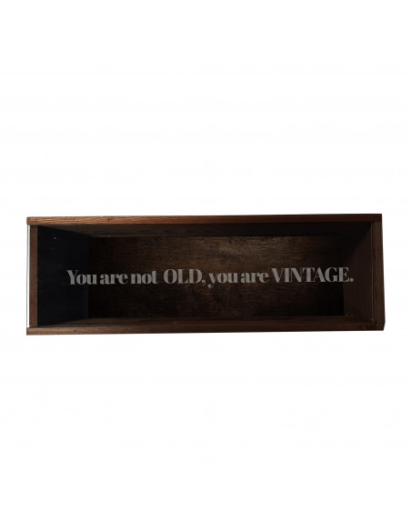 Cassetta in legno personalizzata con coperchio in plexiglass - 1 bottiglia - renoir NV OOHWINE