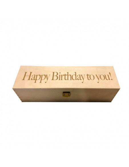 PERSONALISED WOODEN WINE BOX - 1 BOTTLE - ILVA oohwine