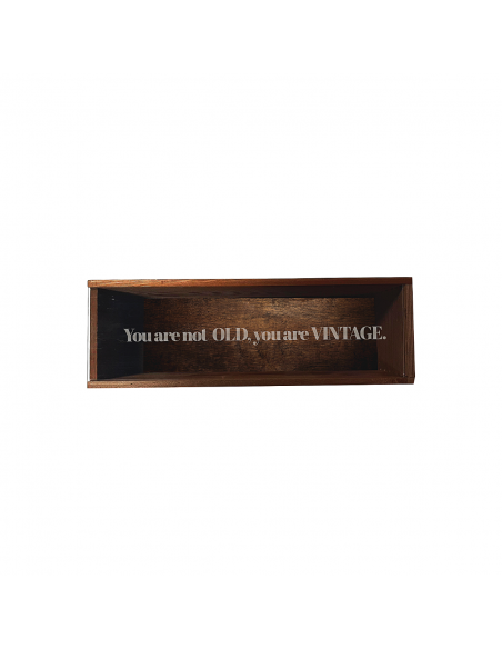 Cassetta in legno personalizzata con coperchio in plexiglass - 1 bottiglia - renoir NV OOHWINE