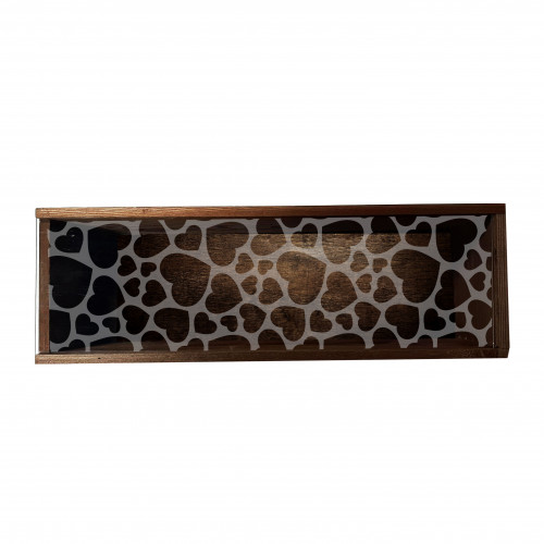 RENOIR CUORE - Cassetta in legno personalizzata con coperchio in plexiglass - 1 bottiglia WINE