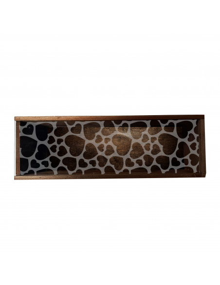 RENOIR CUORE - Cassetta in legno personalizzata con coperchio in plexiglass - 1 bottiglia WINE