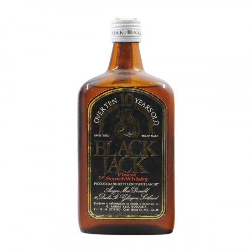 10 YEARS OLD BLACK JACK FINEST SCOTCH WHISKY 75CL 40GR ANGUS MAC DONALD