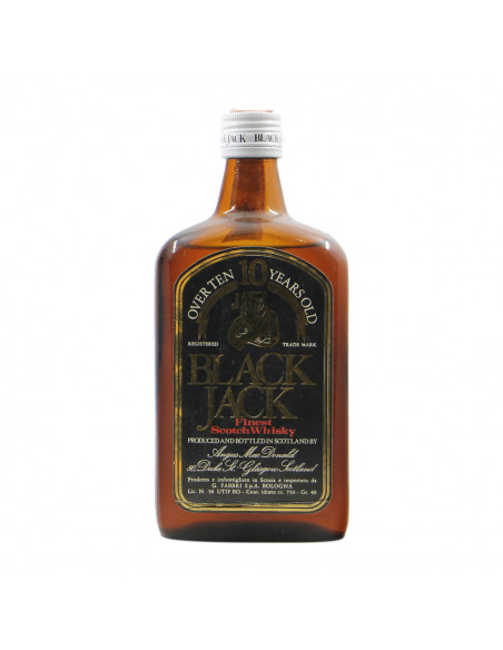10 YEARS OLD BLACK JACK FINEST SCOTCH WHISKY 75CL 40GR ANGUS MAC DONALD