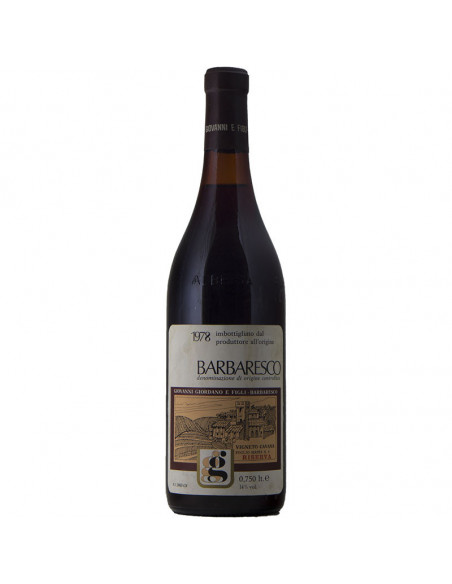 Barbaresco Riserva Vigneto Cavana 1978 GIORDANO 1978 GIORDANO GIOVANNI
