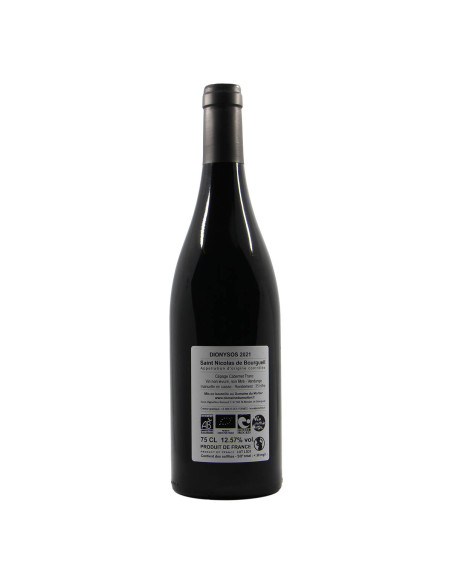 Domaine du Mortier Saint Nicolas de Bourgueil Dionysos 2021 Grandi Bottiglie back