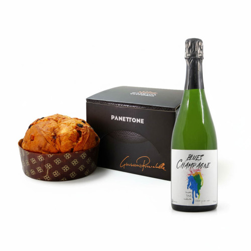 Panettone Artigianale da 0,5kg Cascina Vittoria + Champagne Blues