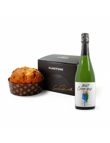Panettone Artigianale da 0,5kg Cascina Vittoria + Champagne Blues