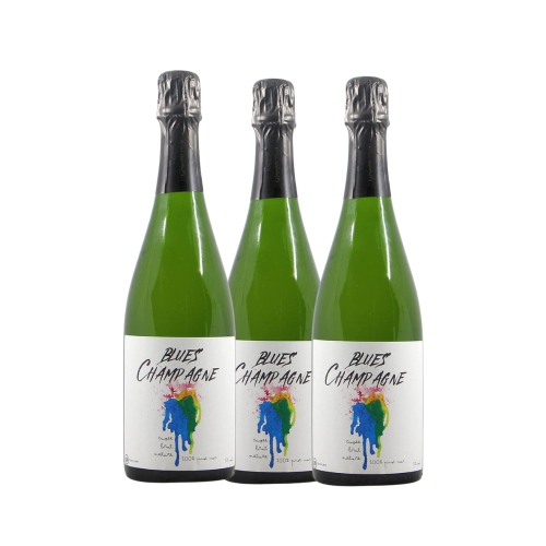 PACK 3 BOTTIGLIE "Blues" Champagne Brut Nature GB Private Label