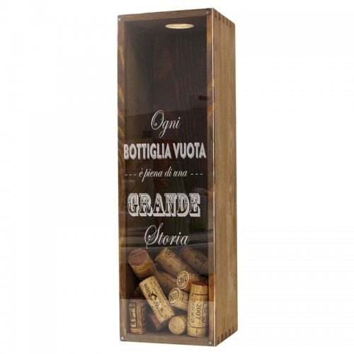 Espositore teca per tappi sughero - my little cork case natural WINE ATTACH Grandi Bottiglie