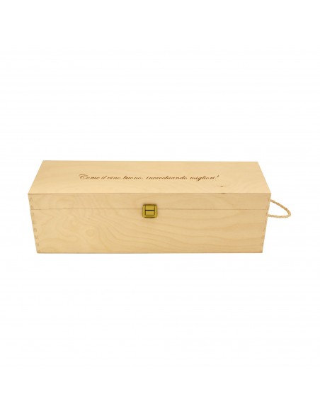 PERSONALIZED WOODEN WINE BOX - 1 DOUBLE MAGNUM BOTTLE - ILVA DOUBLE MAGNUM