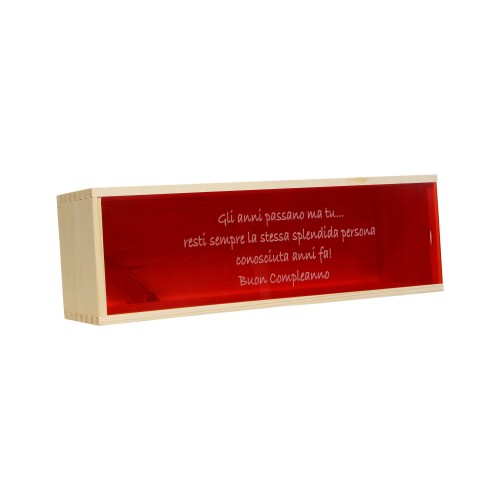 Custom Engraved Wood Wine Box - Plexiglass cover | oohwine.com