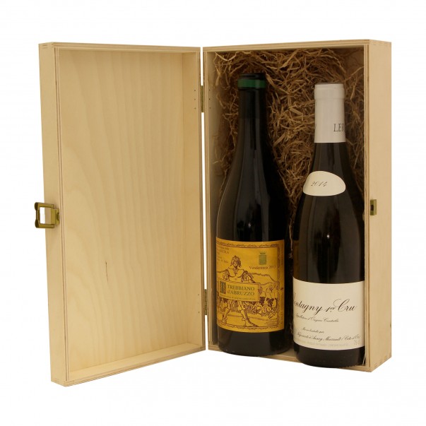 Cassetta in legno per vino personalizzata - 2 bottiglie - ilva2 WINE ATTACH Grandi Bottiglie