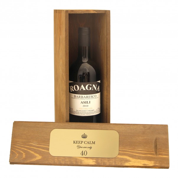 Cassetta in legno per vino personalizzata con targa - 1 bottiglia - elisa WINE ATTACH Grandi
