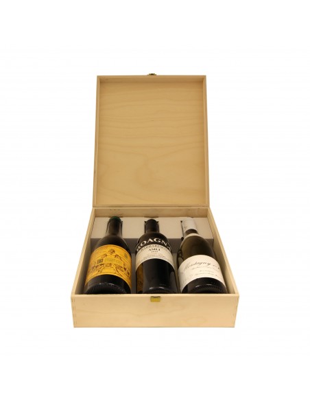 Cassetta in legno per vino personalizzata - 3 bottiglie - ilva3 WINE ATTACH Grandi Bottiglie