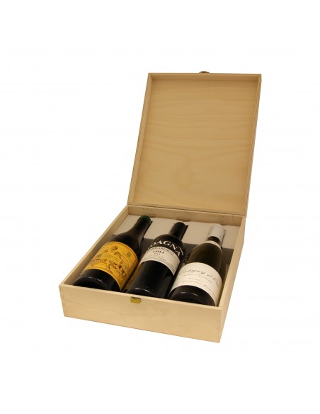 Cassetta in legno per vino personalizzata - 3 bottiglie - ilva3 WINE ATTACH Grandi Bottiglie