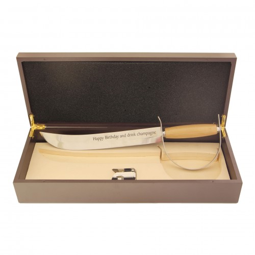 Sciabola da champagne personalizzata - Edward NV WINE ATTACH
