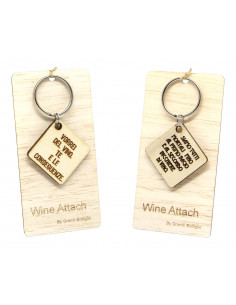 Portachiaci personalizzato ad incisione laser su 2 lati in legno - woody