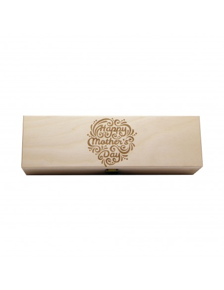 PERSONALIZED WOODEN WINE BOX - 1 BOTTLE - ILVA