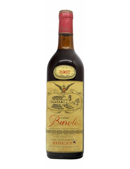 BAROLO 1967 CASA VITIVINICOLA RIBEZZO GRANDI BOTTIGLIE