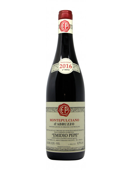 vino naturale MONTEPULCIANO D'ABRUZZO  (2016)