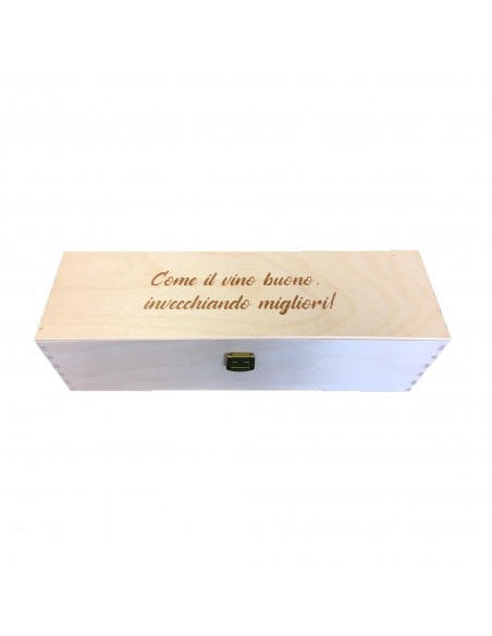 Cassetta in legno per vino personalizzata - 1 bottiglia - ilva WINE ATTACH Grandi Bottiglie