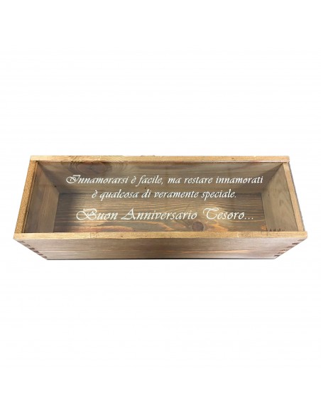 Custom Engraved Wood Wine Box  - Plexiglass Cover 1 or 2 Bottles
