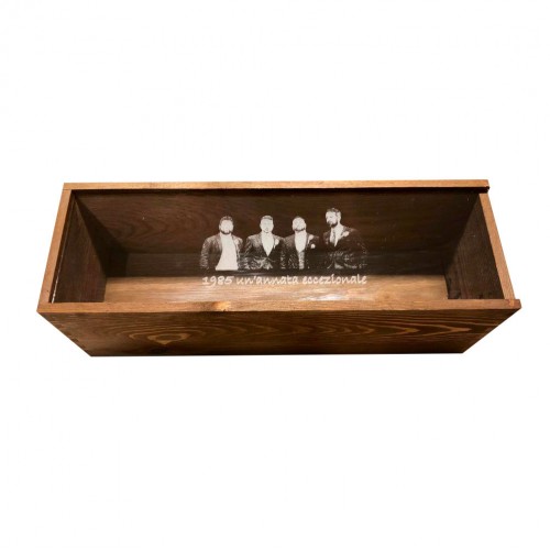 Custom Engraved Wood Wine Box  - Plexiglass Cover 1 or 2 Bottles