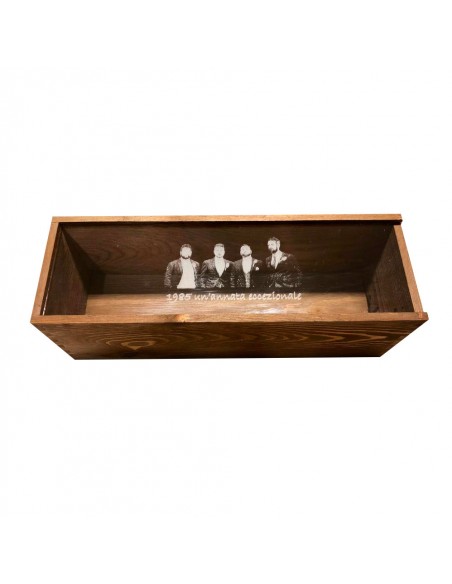 Custom Engraved Wood Wine Box  - Plexiglass Cover 1 or 2 Bottles
