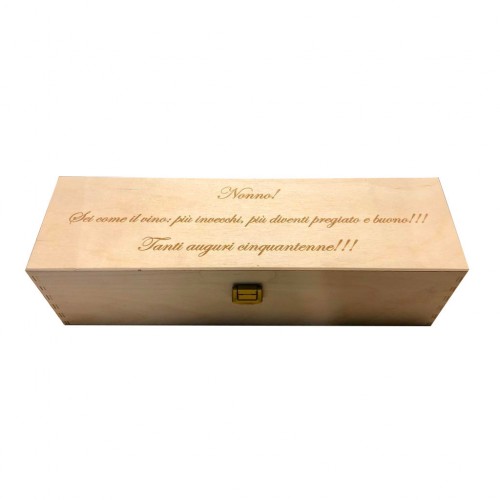 Cassetta in legno per vino personalizzata - 1 bottiglia - ilva WINE ATTACH Grandi Bottiglie