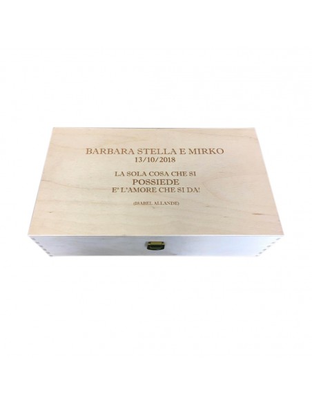 PERSONALIZED WOODEN WINE BOX - 2 BOTTLES - ILVA2