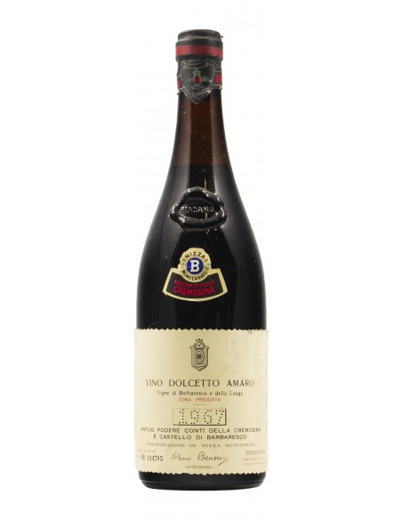 Dolcetto Amaro 1967 BERSANO GRANDI BOTTIGLIE