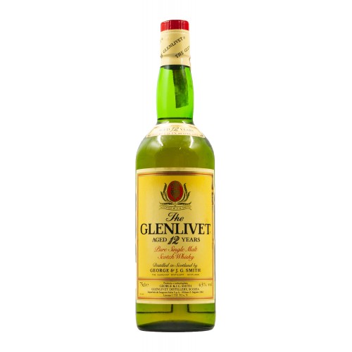 THE GLENLIVET AGED 12 YEARS OLD PURE SINGLE MALT SCOTCH WHISKY 0,75 CL 43° NV GEORGE & i.g. SMITH