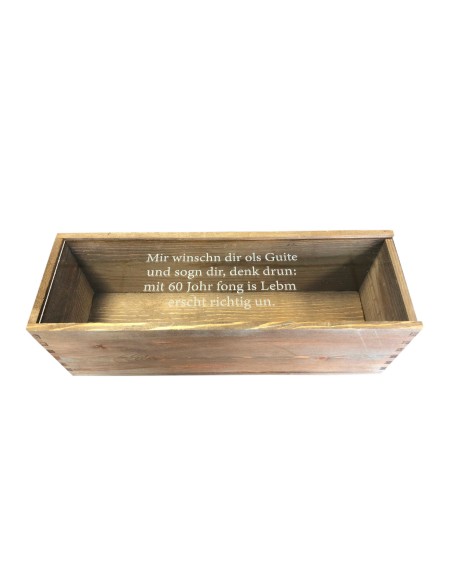 Custom Engraved Wood Wine Box  - Plexiglass Cover 1 or 2 Bottles