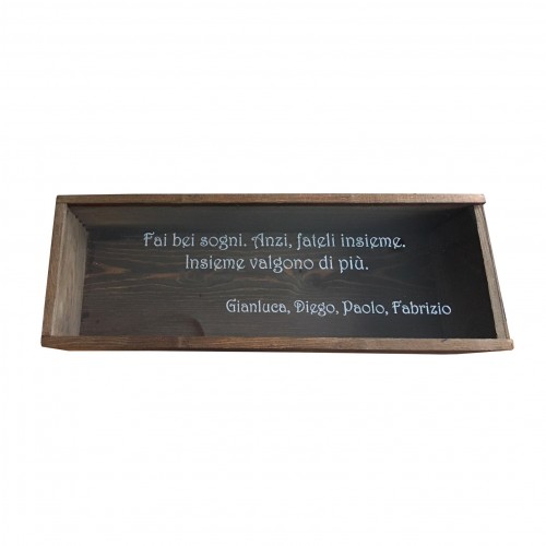 Custom Engraved Wood Wine Box  - Plexiglass Cover 1 or 2 Bottles