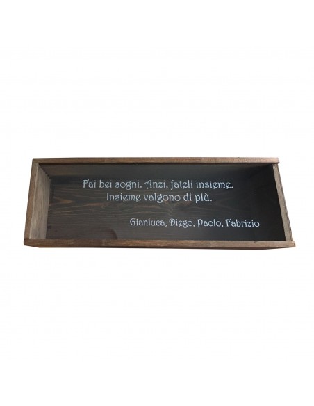 Custom Engraved Wood Wine Box  - Plexiglass Cover 1 or 2 Bottles