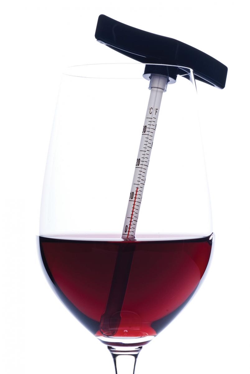 Il termometro per la temperatura del vino